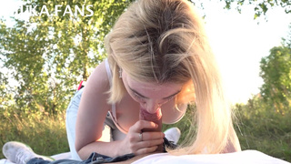 Минет на пит-стопе от Milana Milka – быстрое опустошение яиц