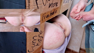 Настоящий русский глорихол - торчащая из коробок киска получает кремпай несколько раз