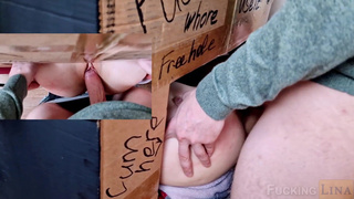 Настоящий русский глорихол - торчащая из коробок киска получает кремпай несколько раз