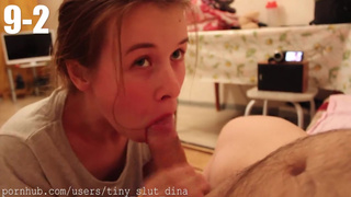 Любительская подборка русских камшотов со студенткой Диной